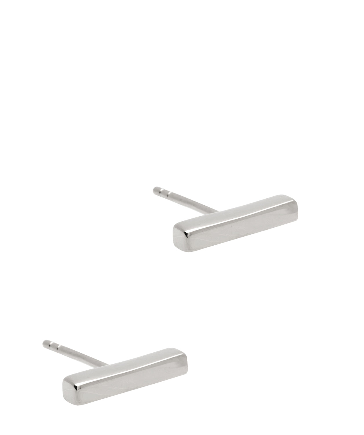 Gift Packaged 'Dakota' 925 Silver Minimalist Bar Stud Earrings