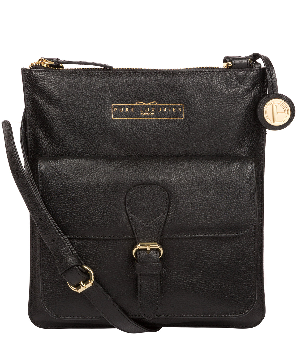 Black Leather Crossbody Bag 'Kenley' by Pure Luxuries – Pure Luxuries ...