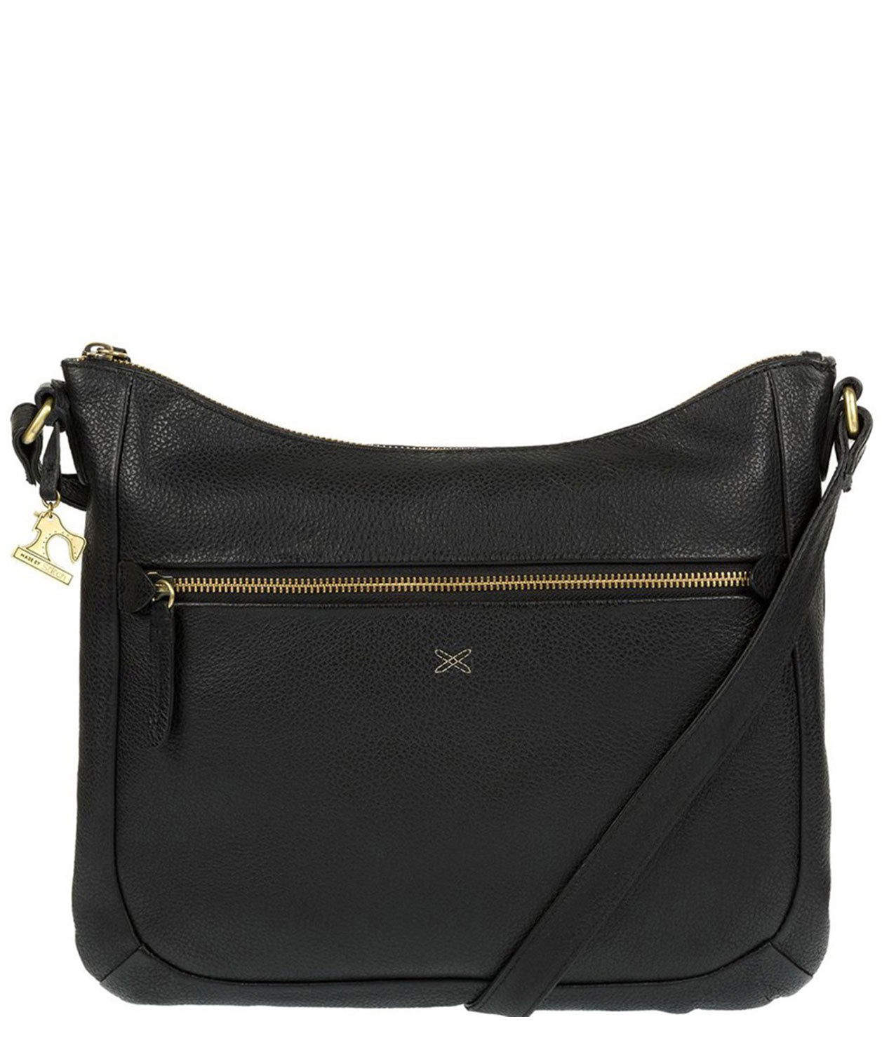 'Kay' Black Leather Cross Body Bag