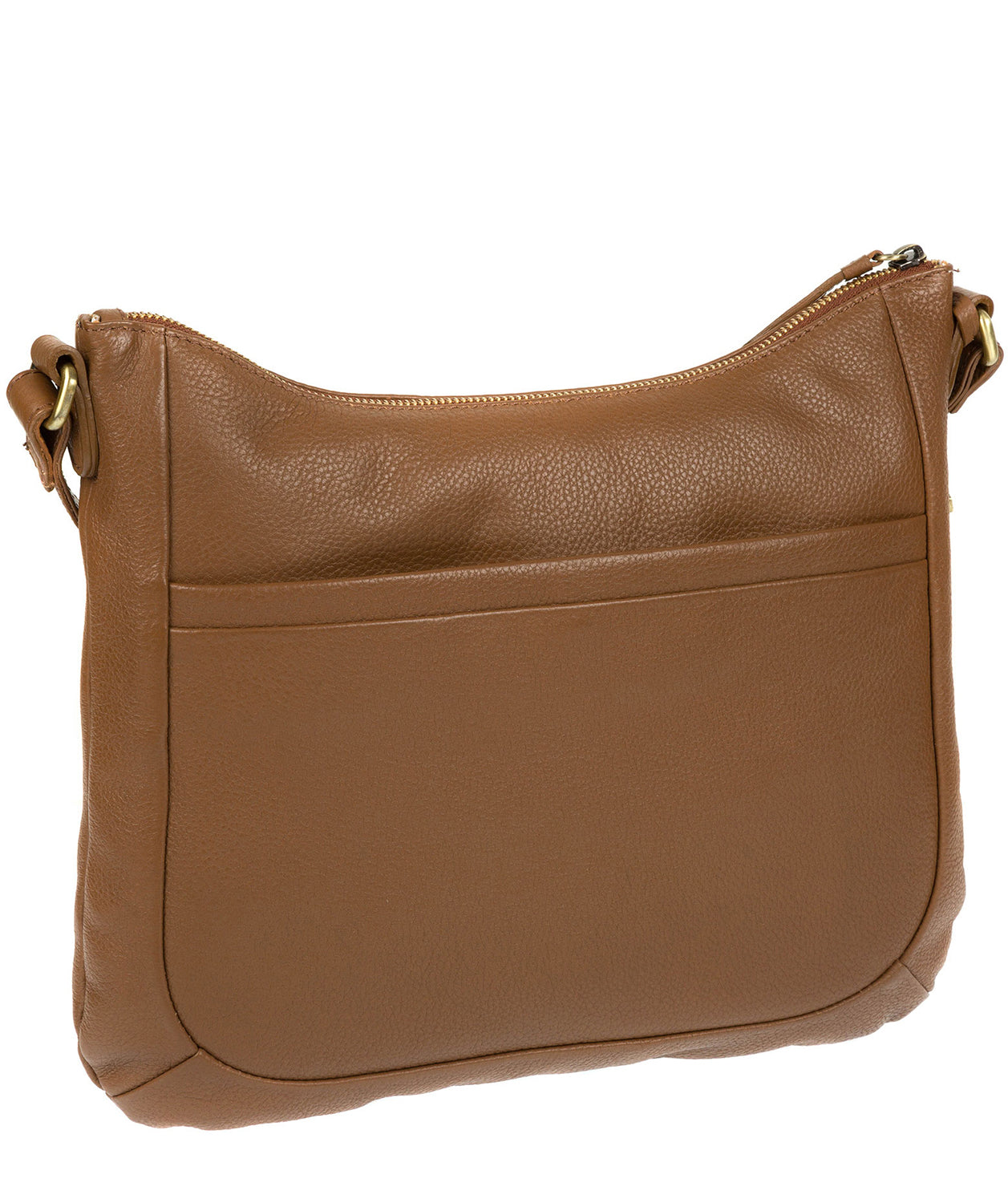 'Kay' Dark Tan Leather Cross Body Bag Pure Luxuries London