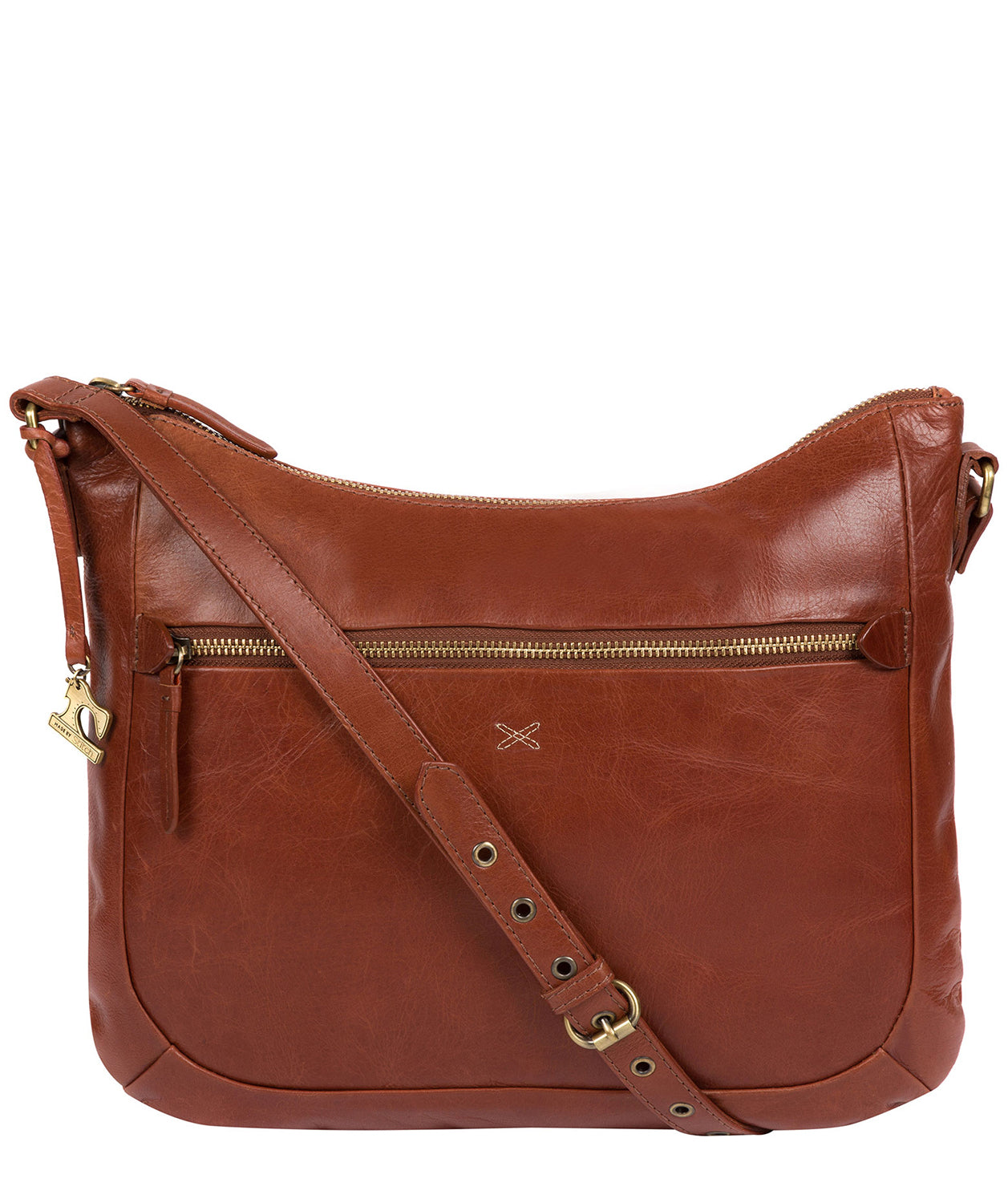 'Kay' Whiskey Leather Cross Body Bag Pure Luxuries London