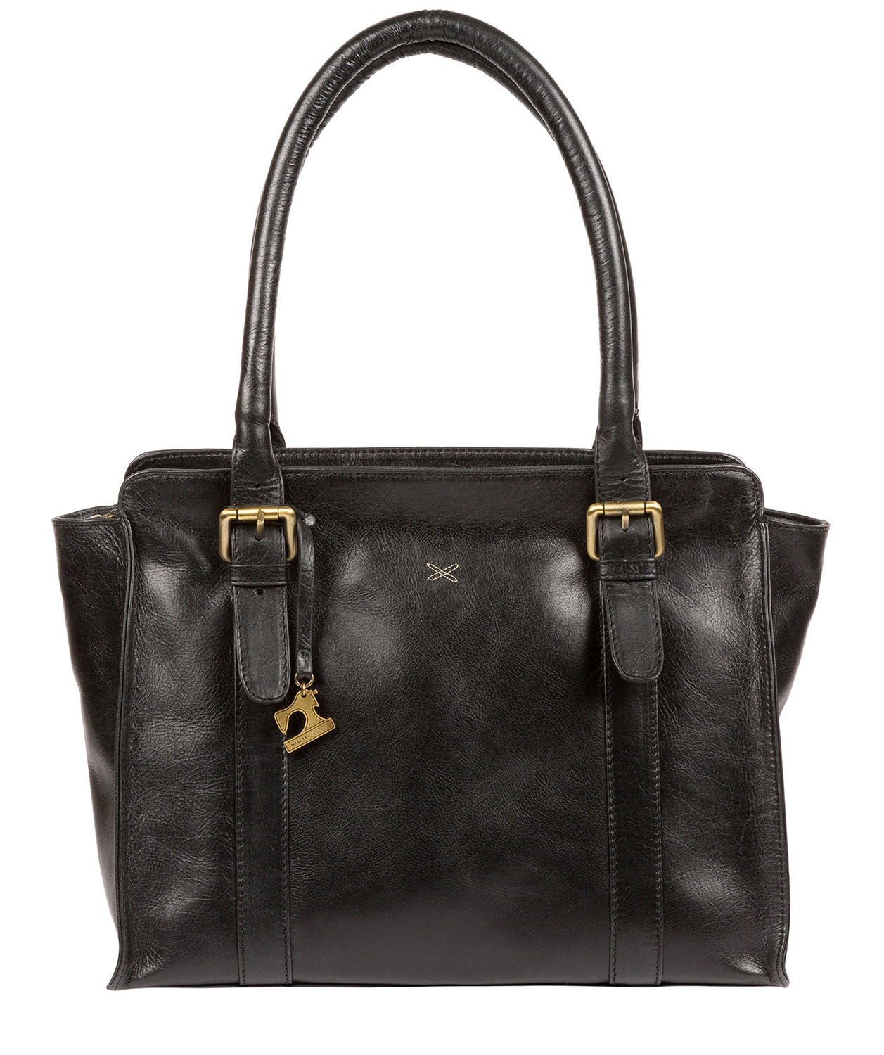 'Scarlett' Ebony Leather Handbag Pure Luxuries London