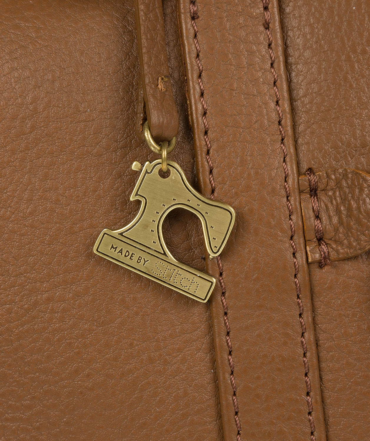 'Ellis' Dark Tan Leather Tote Bag image 6