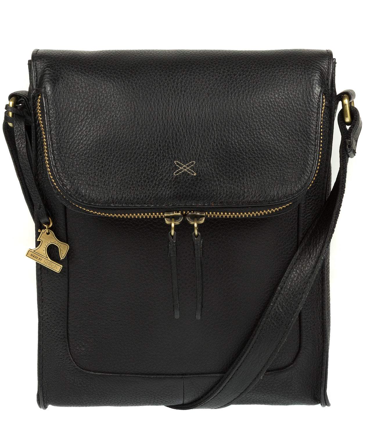 'Sophia' Black Leather Cross Body Bag image 1