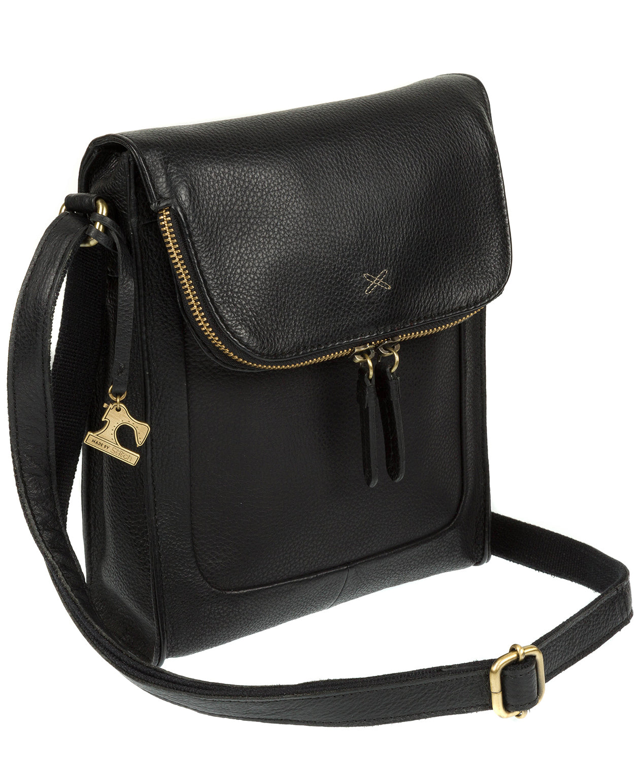 'Sophia' Black Leather Cross Body Bag image 3