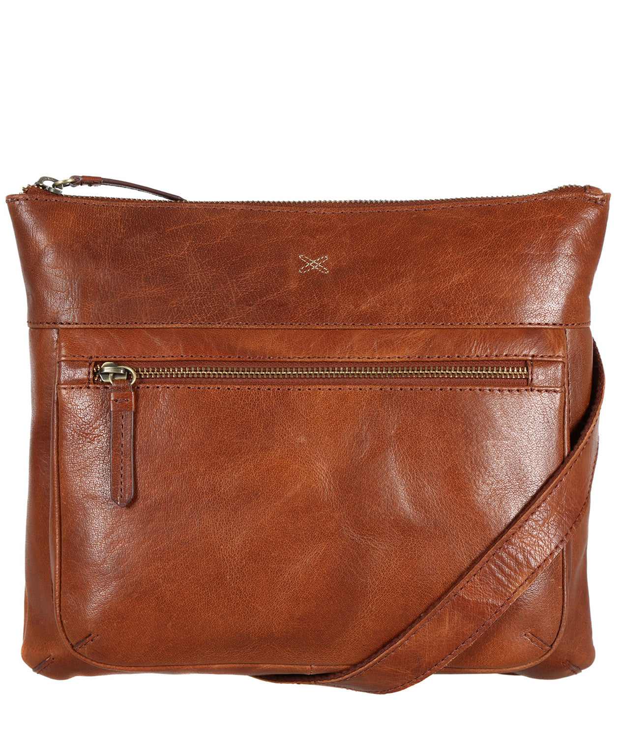 'Victoria' Vintage Cognac Leather Bag image 1