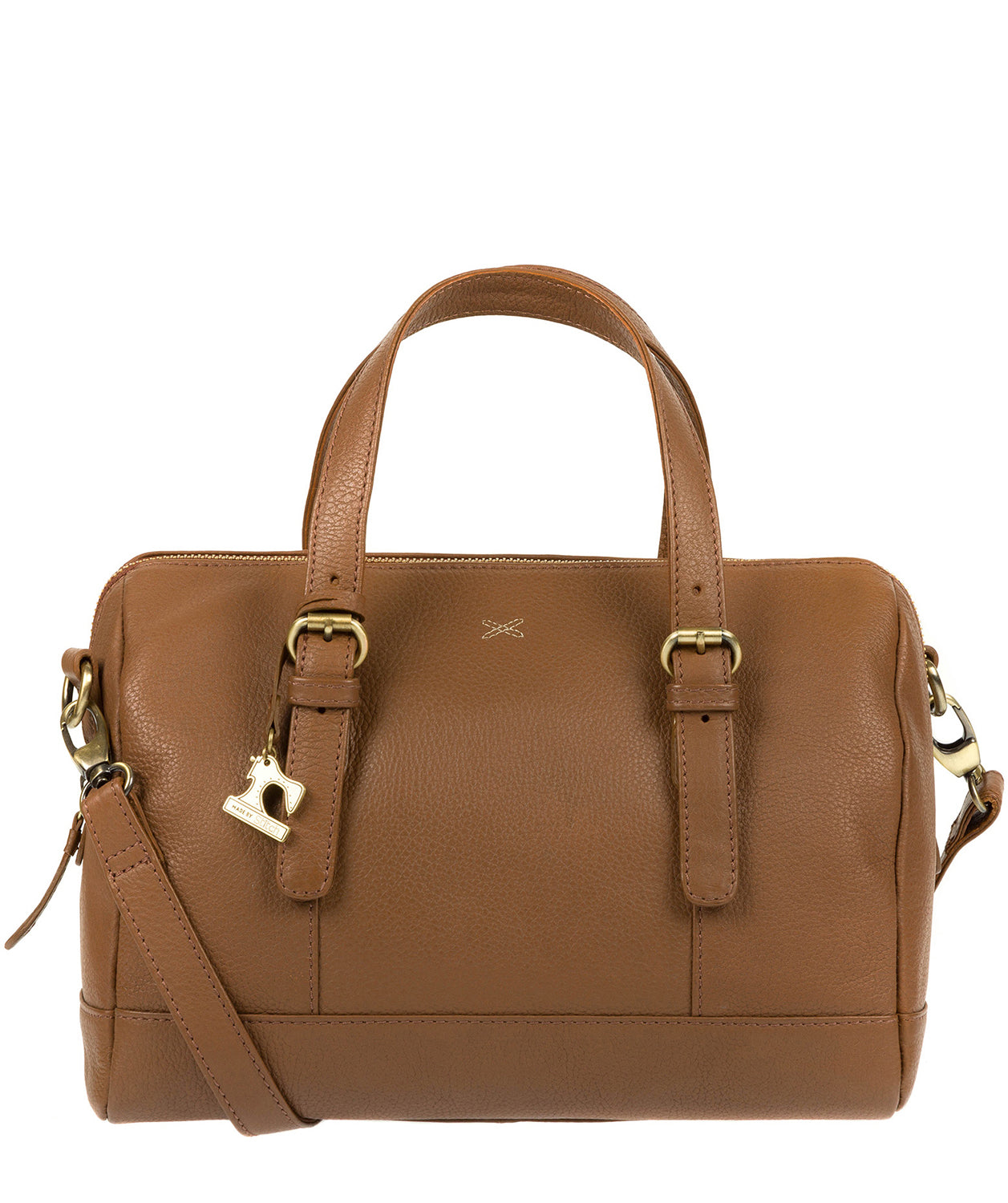 'Hayley' Dark Tan Leather Handbag