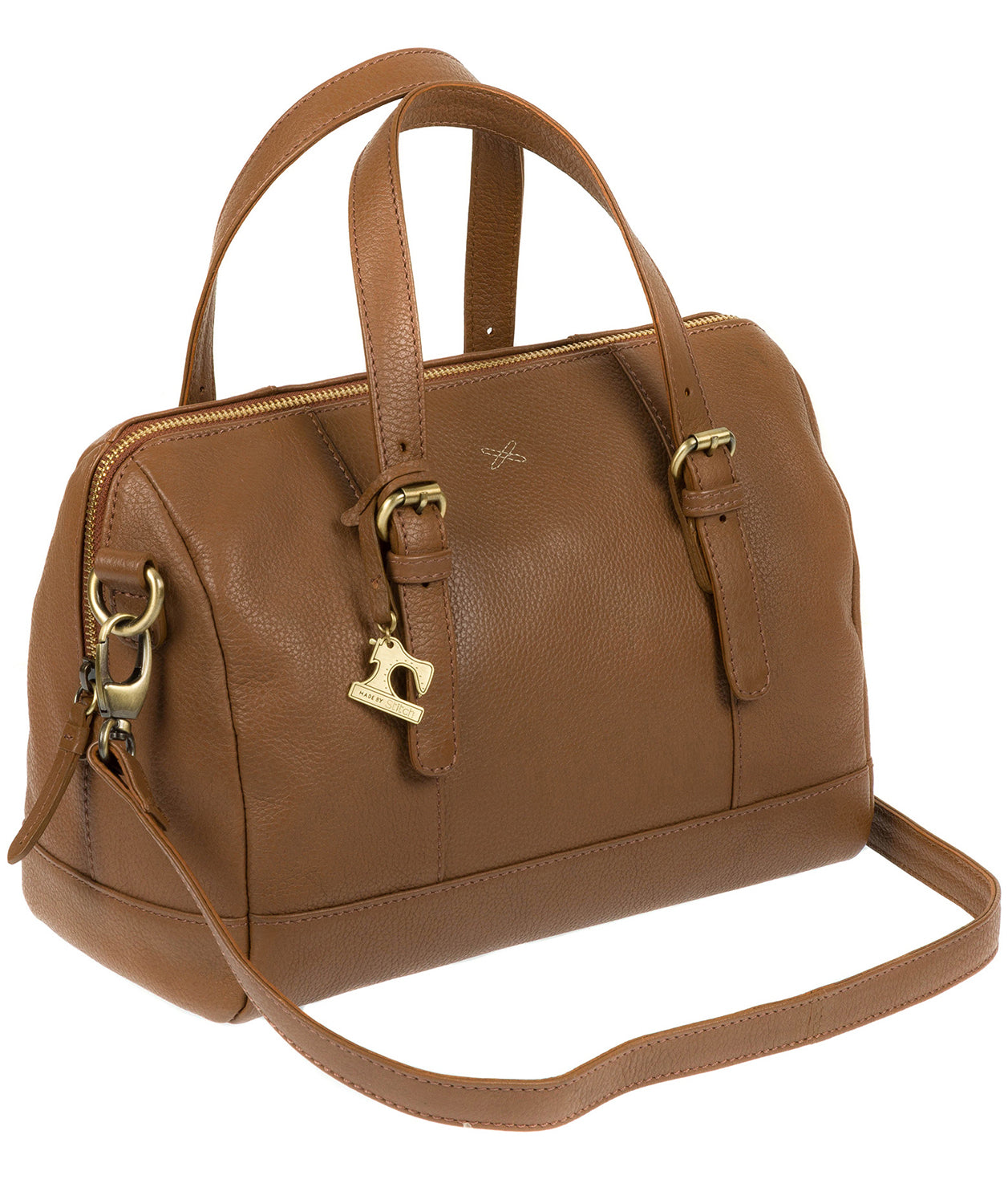 'Hayley' Dark Tan Leather Handbag