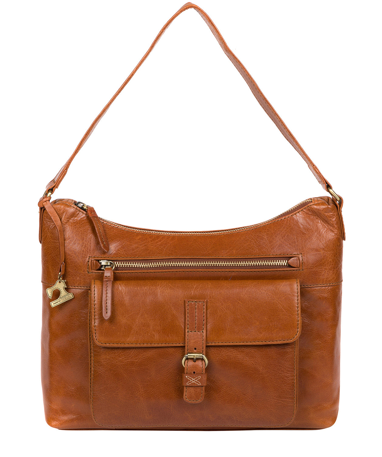 'Laura' Bourbon Leather Shoulder Bag image 1