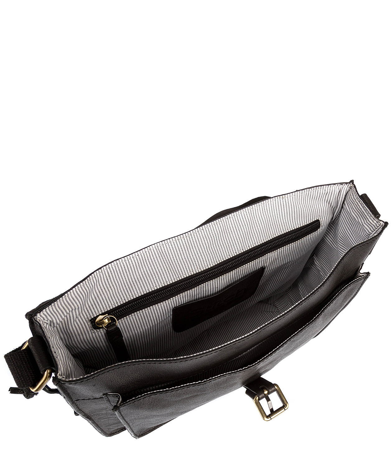 'Faith' Black Leather Cross Body Bag