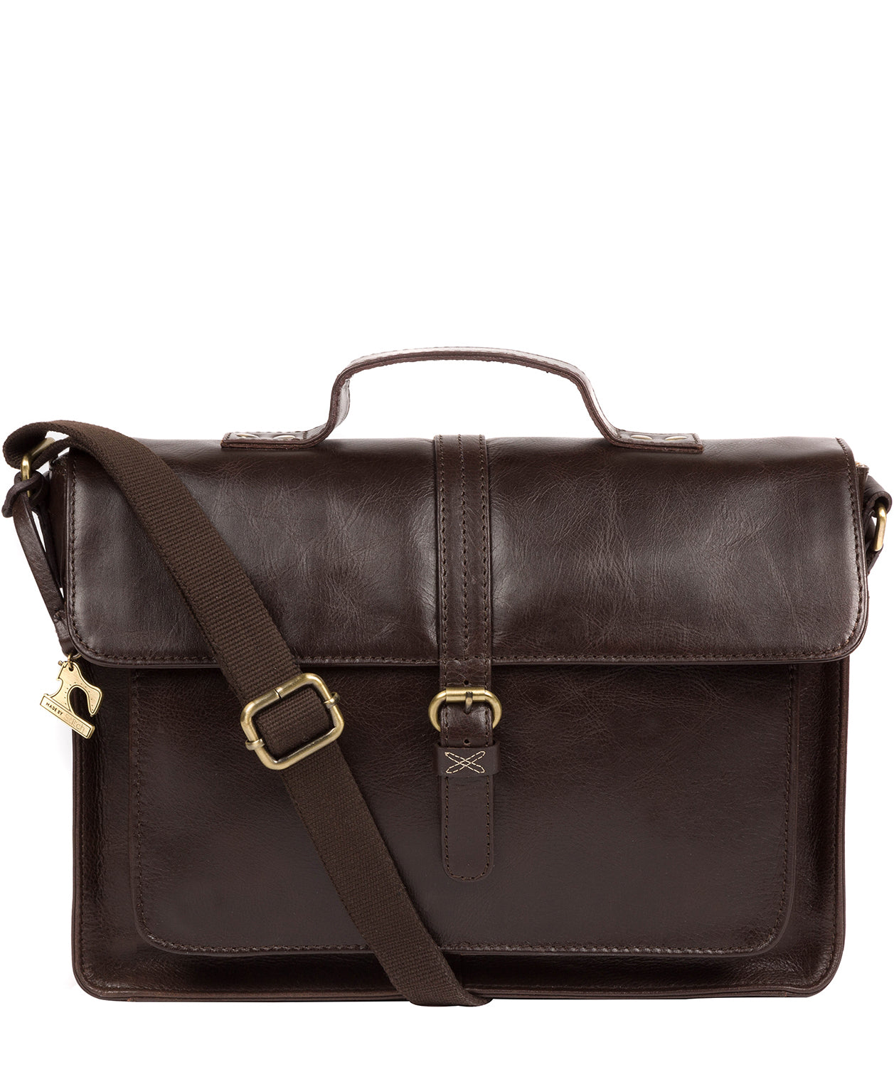 'Faith' Dark Chocolate Leather Cross Body Bag