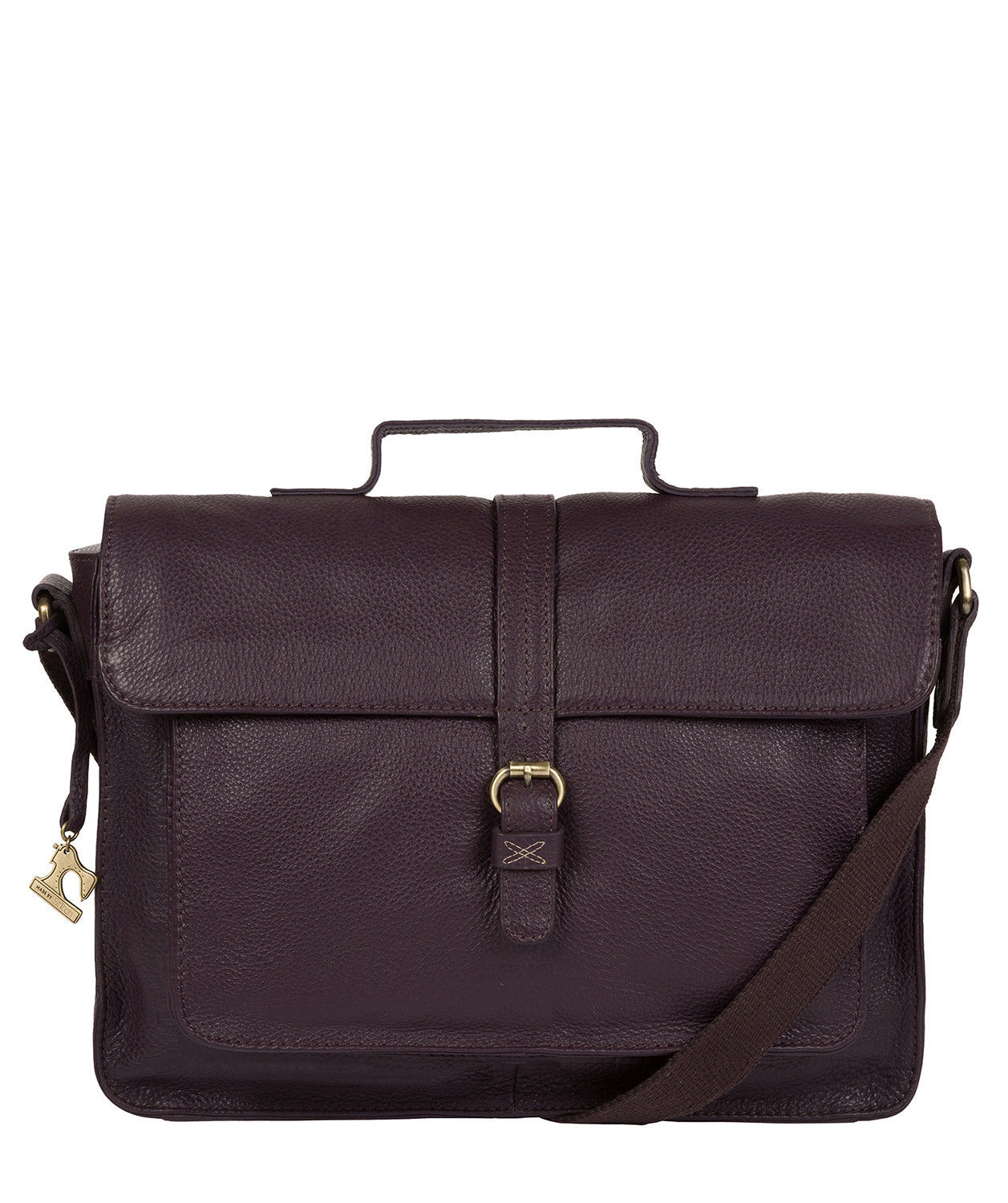 'Faith' Plum Leather Cross Body Bag