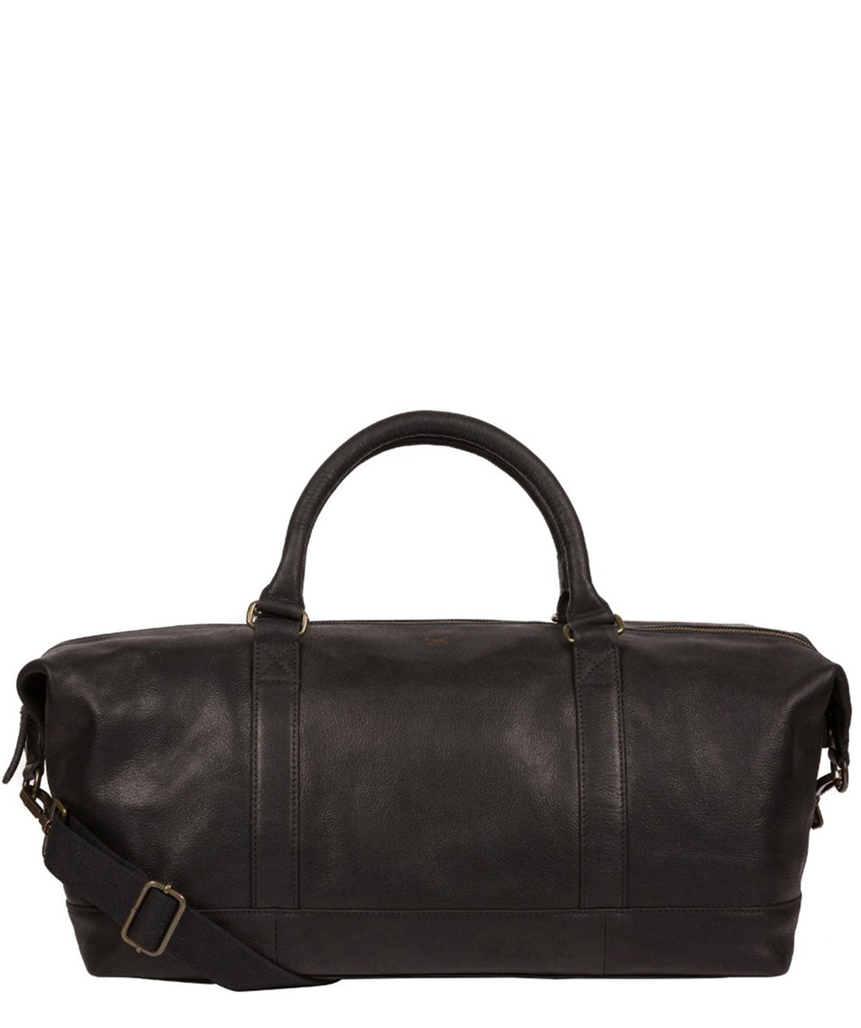 'Port' Black Leather Holdall