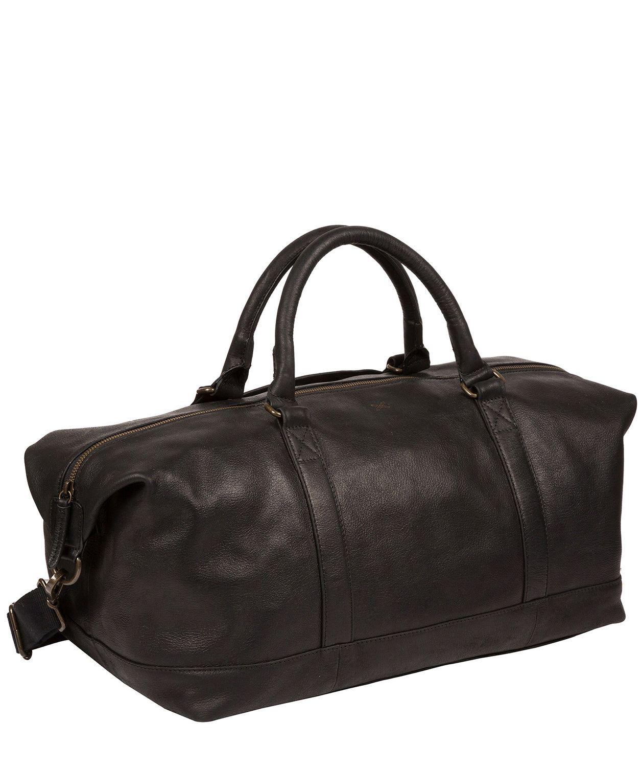 'Port' Black Leather Holdall image 3