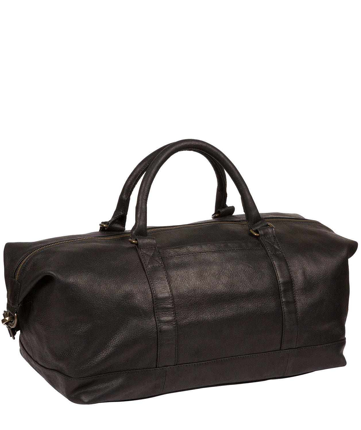 'Port' Black Leather Holdall image 4