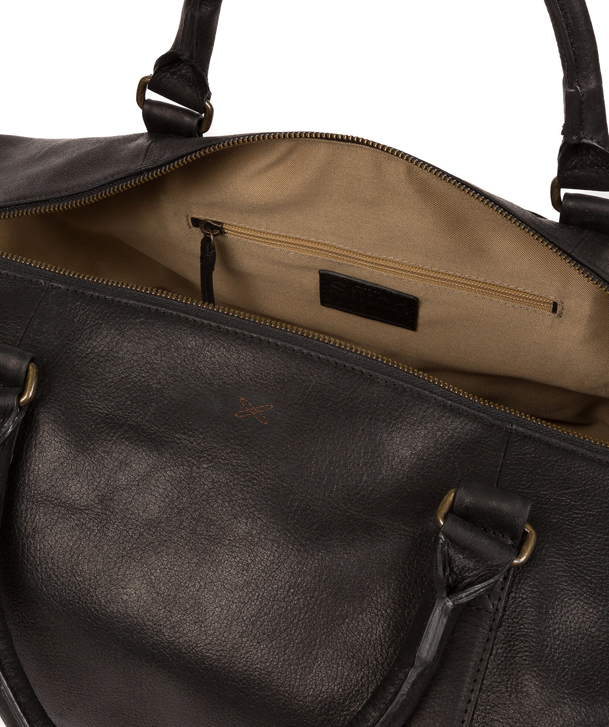 'Port' Black Leather Holdall image 5