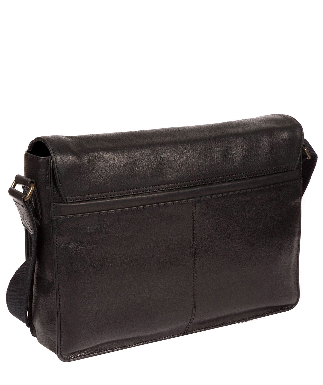 'Tom' Black Leather Messenger Bag image 3