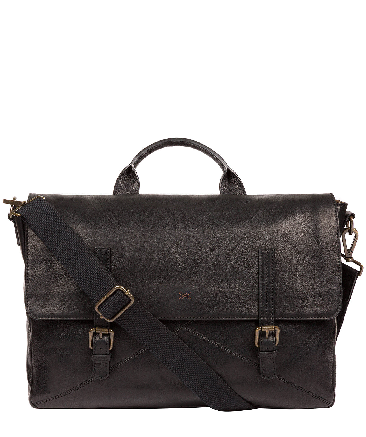 'Big Andrew' Black Leather Workbag