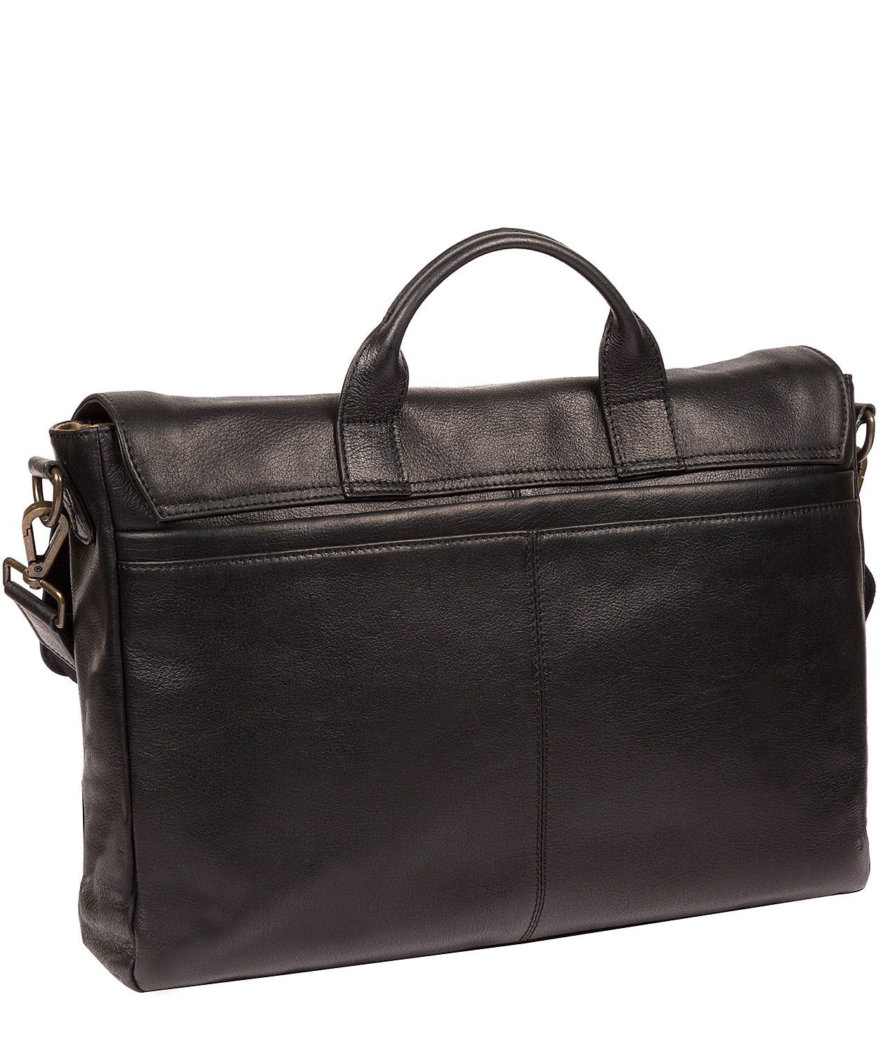 'Big Andrew' Black Leather Workbag