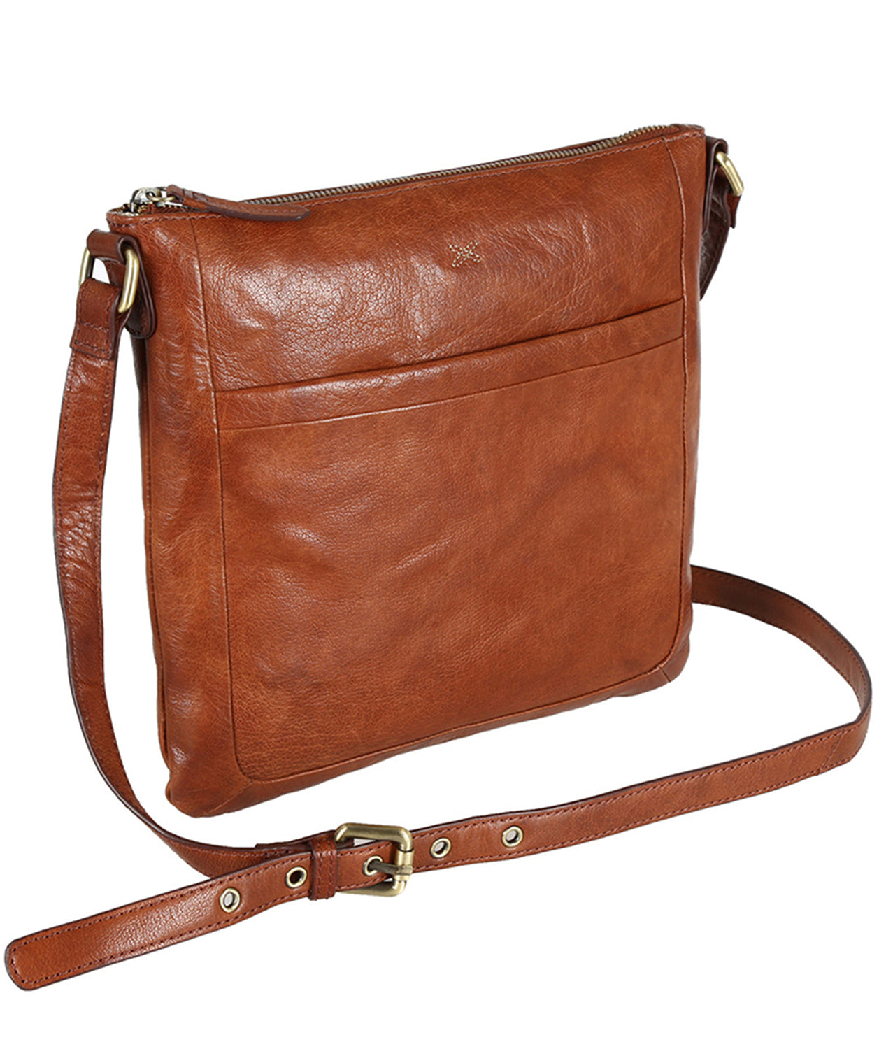 'Essie' Cognac Leather Cross Body Bag image 3