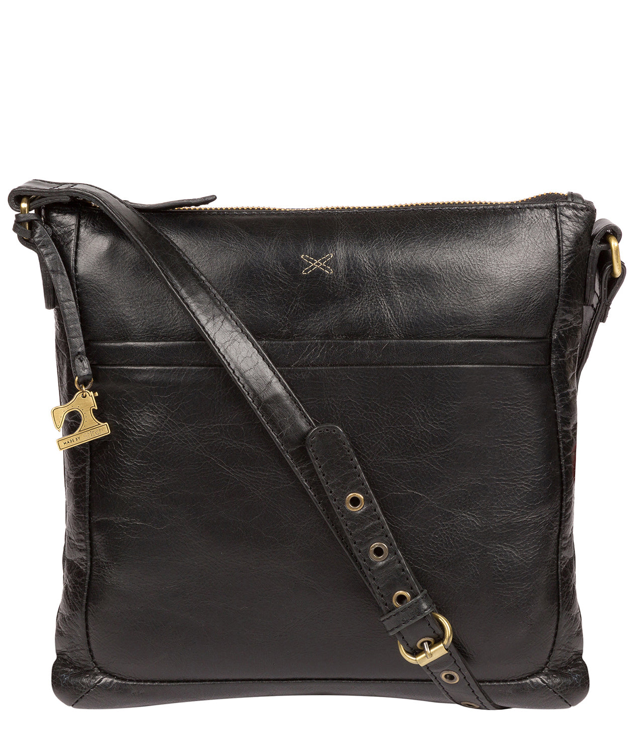 'Essie' Ebony Leather Cross Body Bag Pure Luxuries London