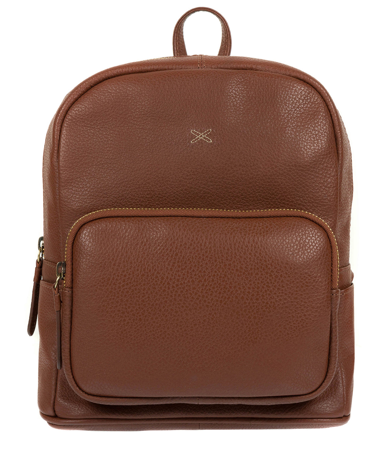 'Greer' Cognac Leather Backpack image 1