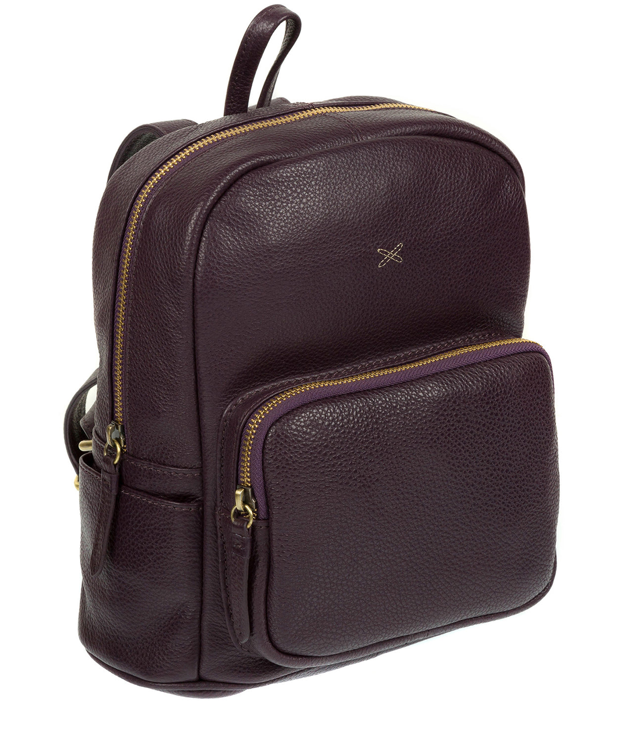 'Greer' Plum Leather Backpack Pure Luxuries London