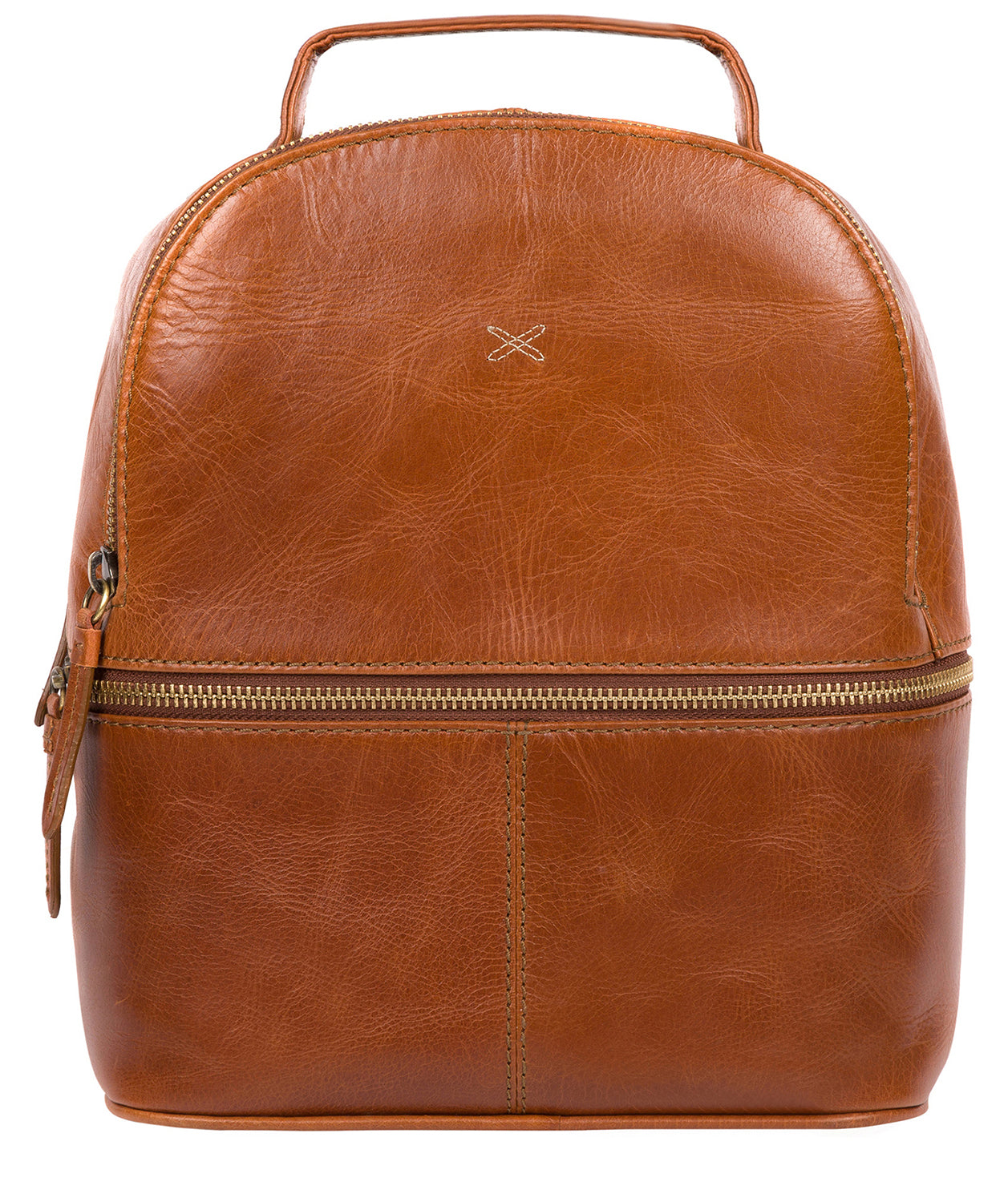 'Viva' Bourbon Leather Backpack