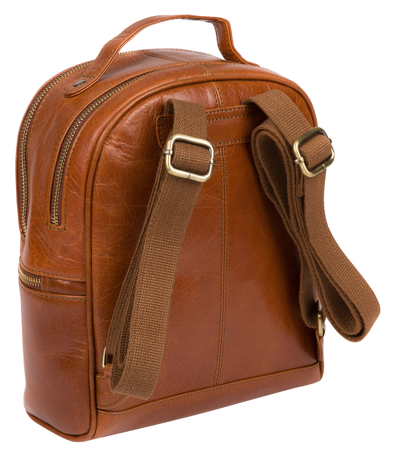 'Viva' Bourbon Leather Backpack