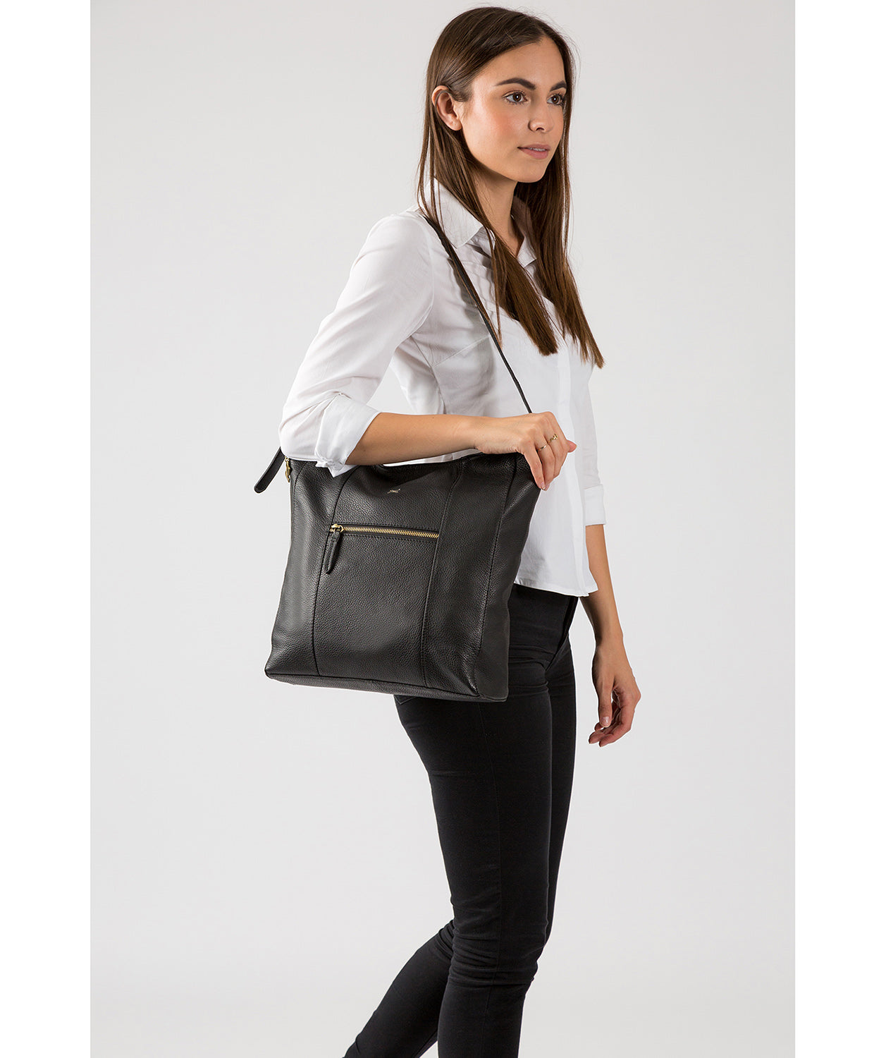 'Yashi' Black Leather Bag