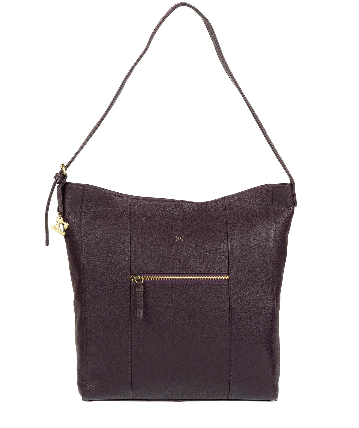 'Yashi' Plum Leather Bag