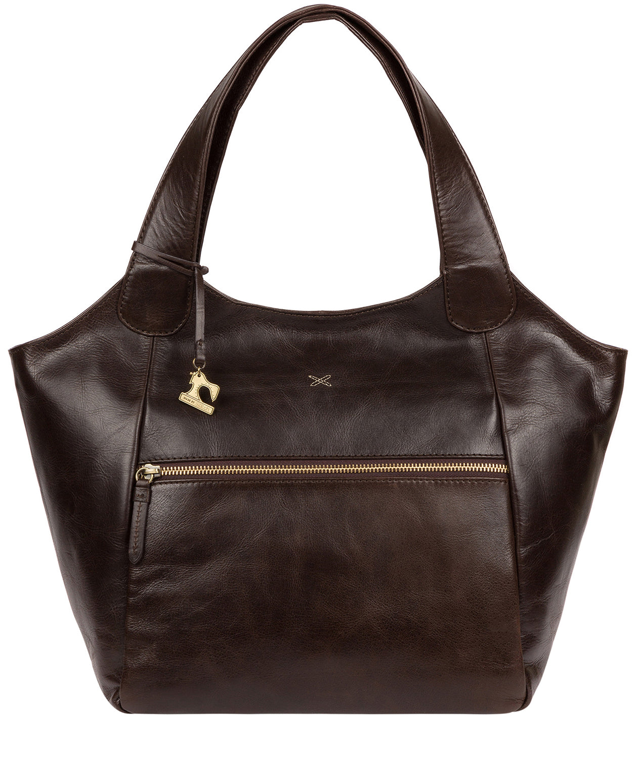 'Imani' Dark Chocolate Leather Tote Bag Pure Luxuries London