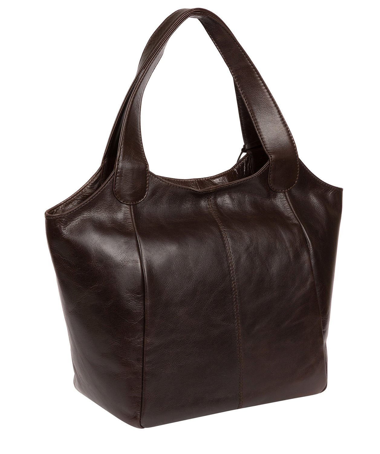 'Imani' Dark Chocolate Leather Tote Bag Pure Luxuries London