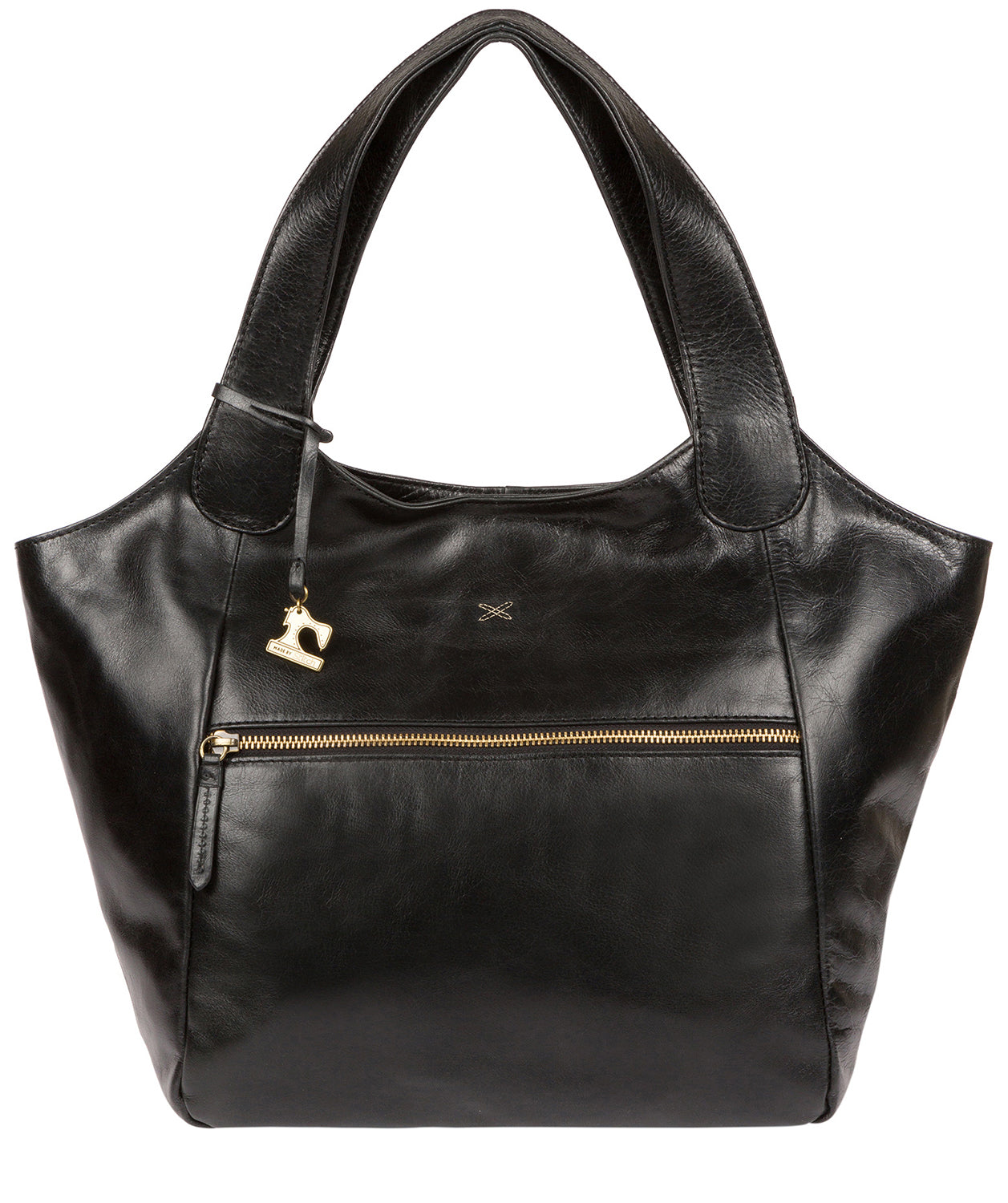 'Imani' Ebony Leather Tote Bag