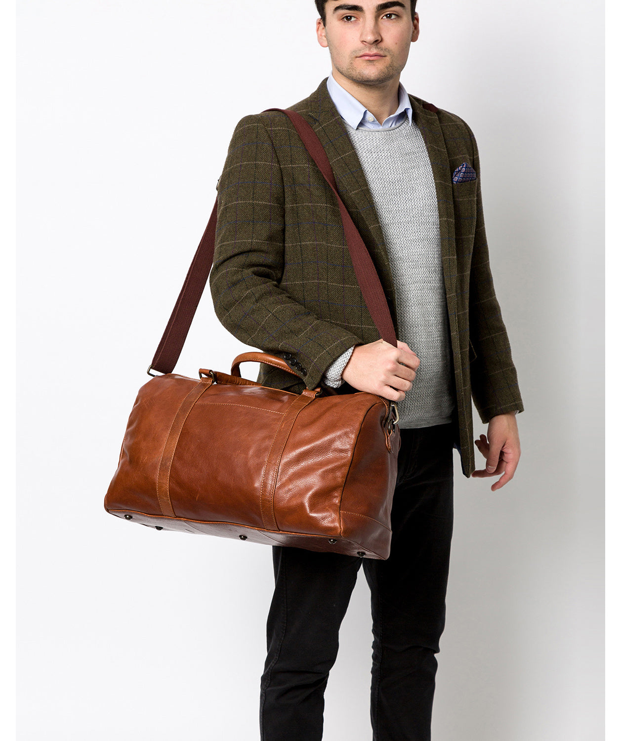 'Konan' Treacle Leather Holdall