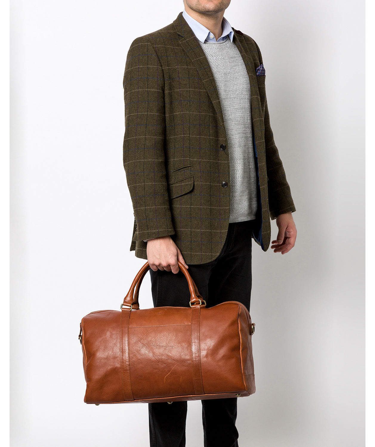 'Konan' Whiskey Buffalo Leather Holdall