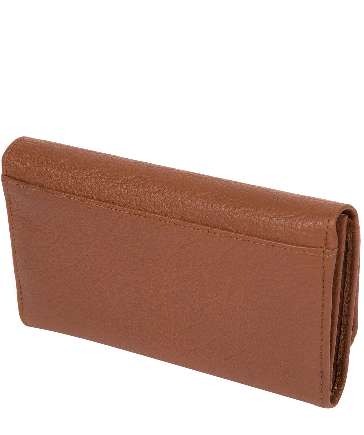 'Dina' Dark Tan Tri-Fold Leather Purse