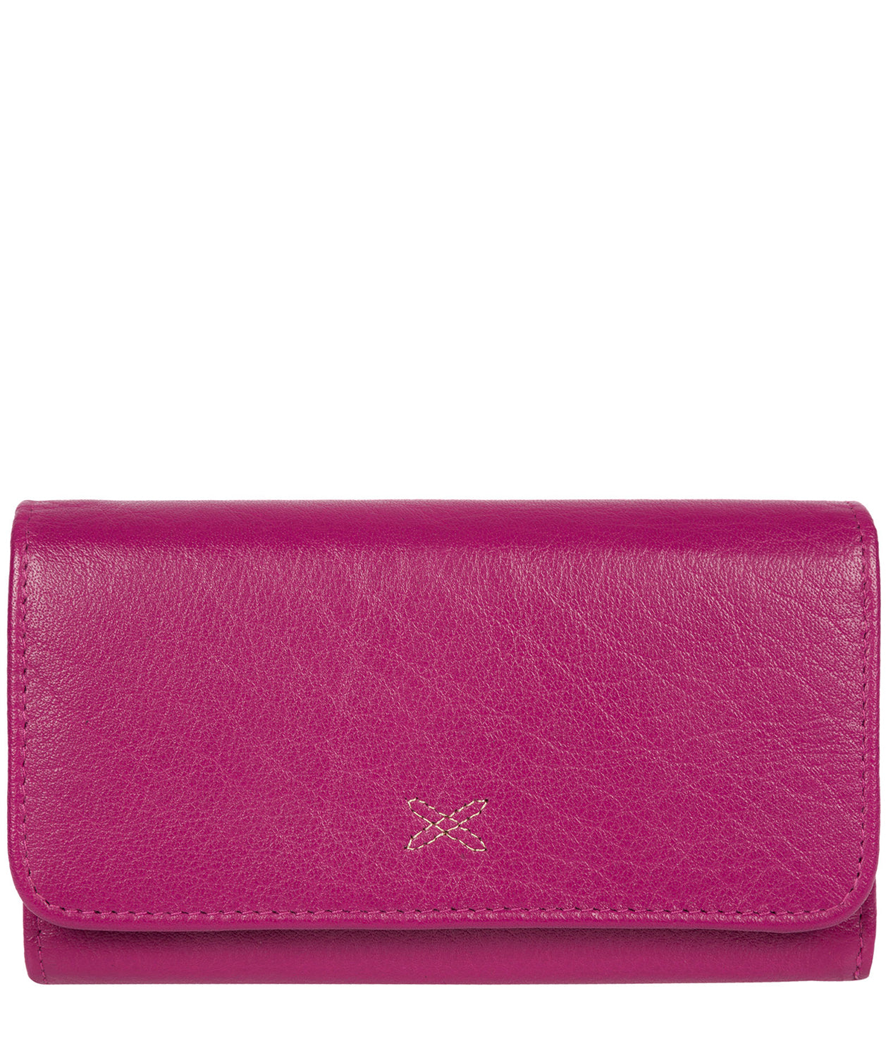 'Dina' Plum Tri-Fold Leather Purse image 1