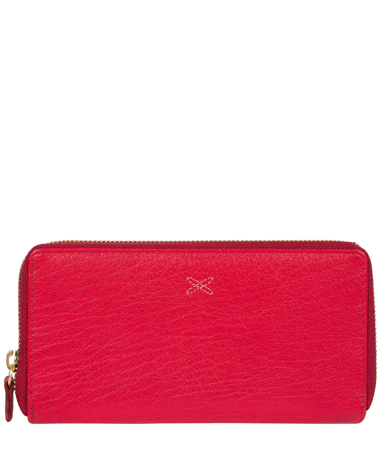 'Netty' Cherry Zip Leather RFID Purse image 1