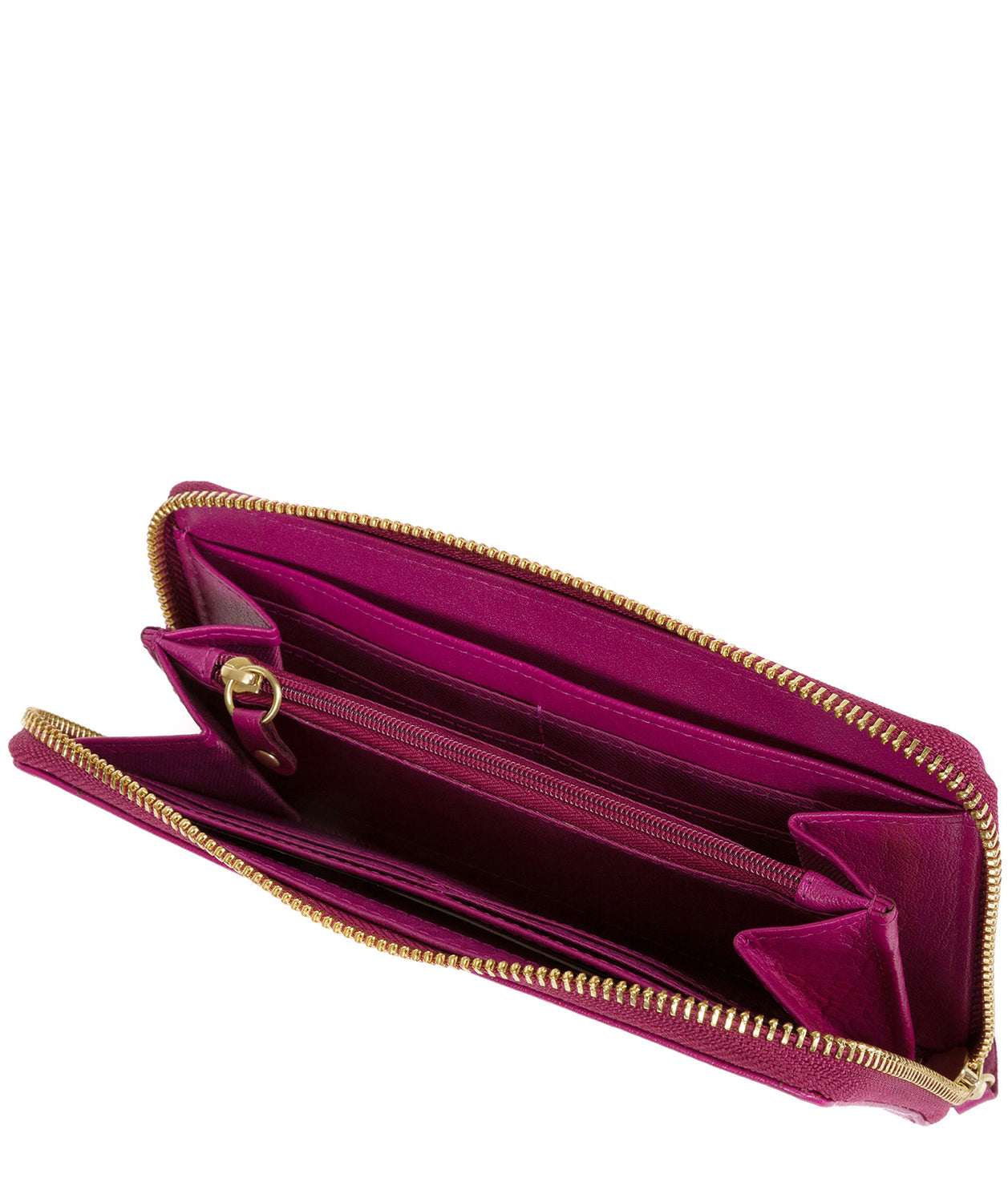 'Netty' Plum Leather RFID Purse Pure Luxuries London