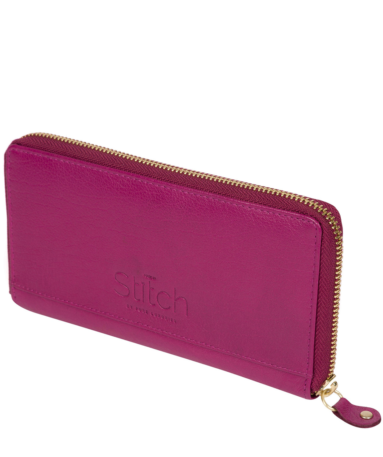 'Netty' Plum Leather RFID Purse Pure Luxuries London