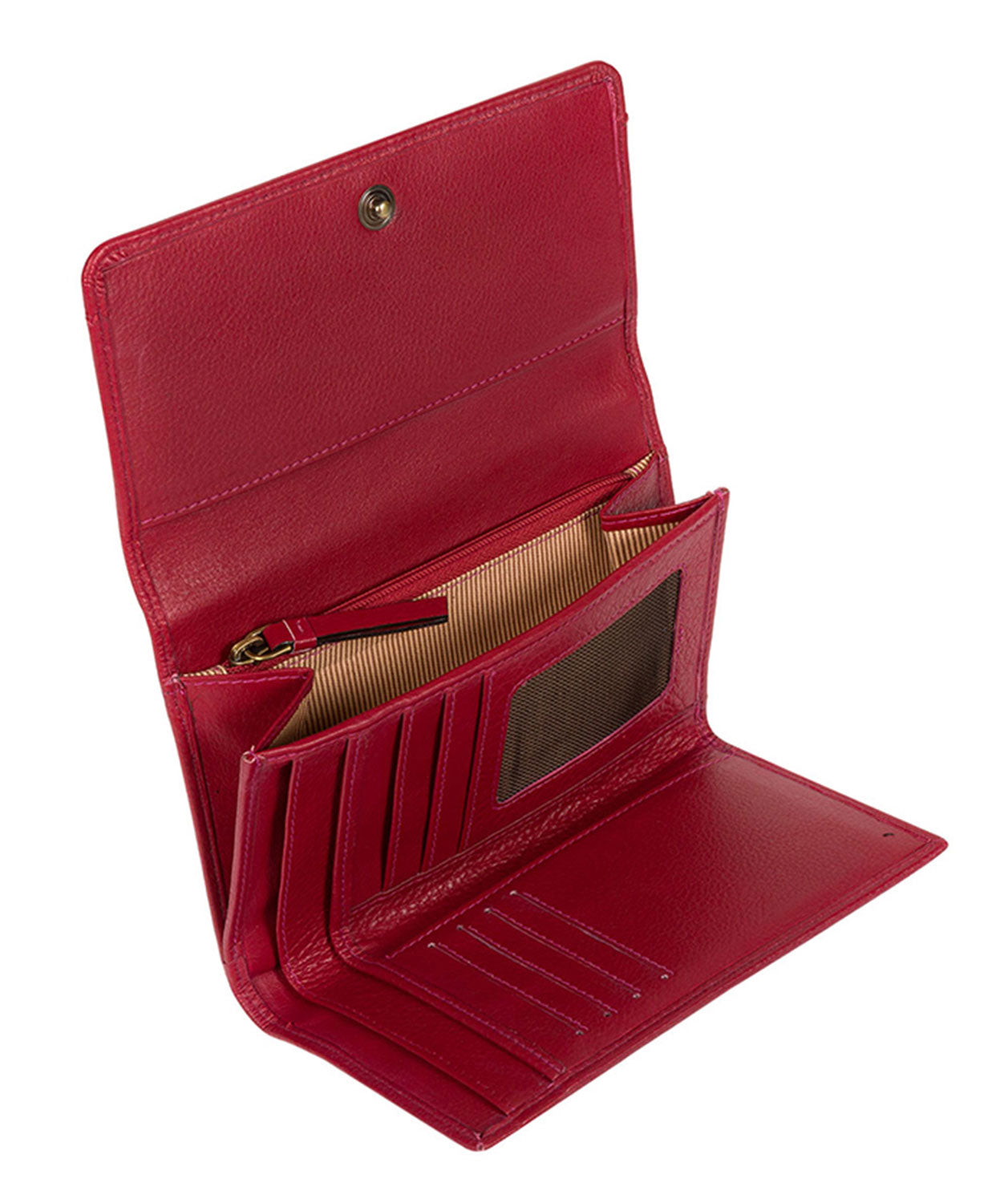 'Millbeck' Red Handmade Leather RFID Purse