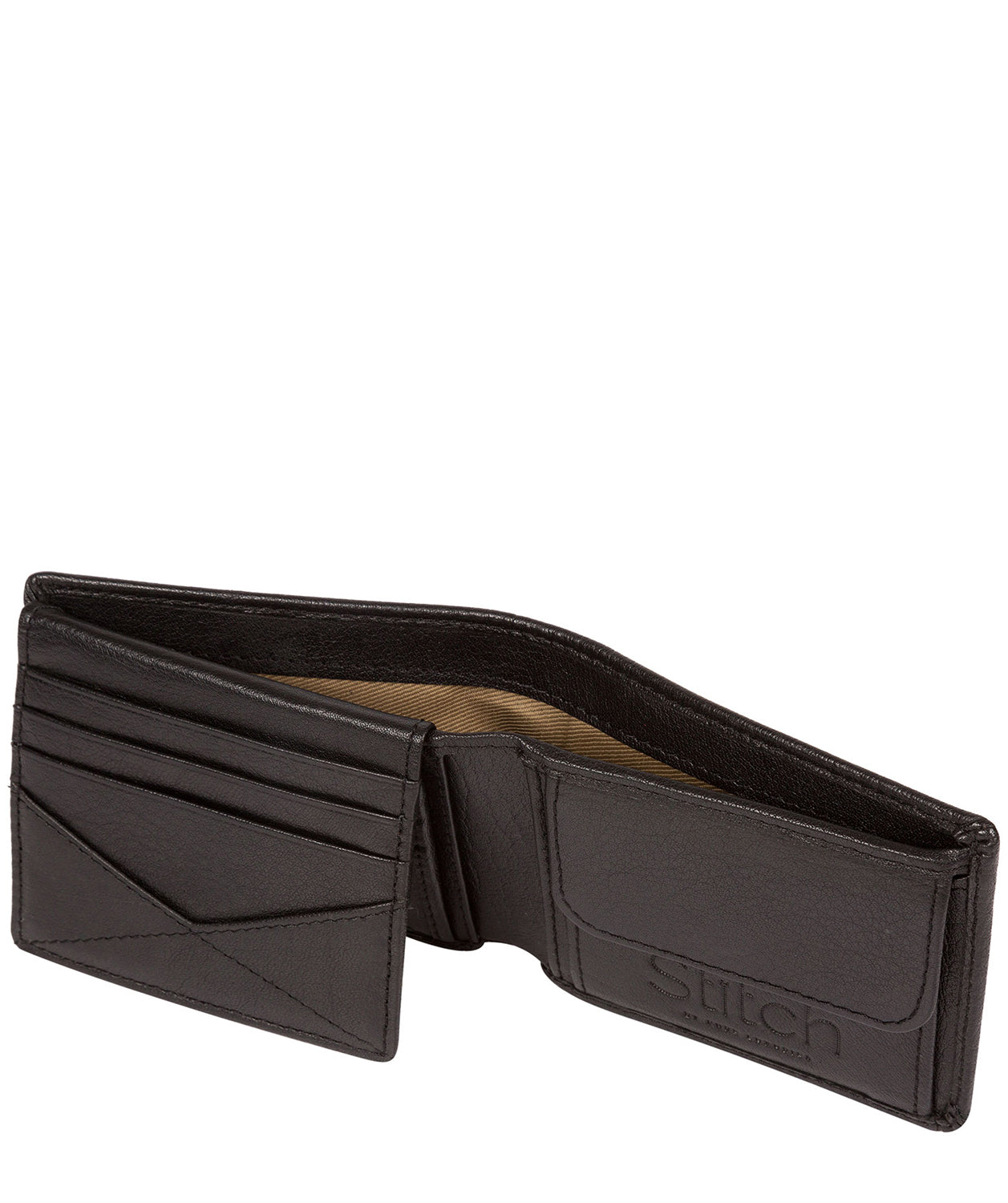 'Nash' Black Bi-Fold Leather Wallet Pure Luxuries London