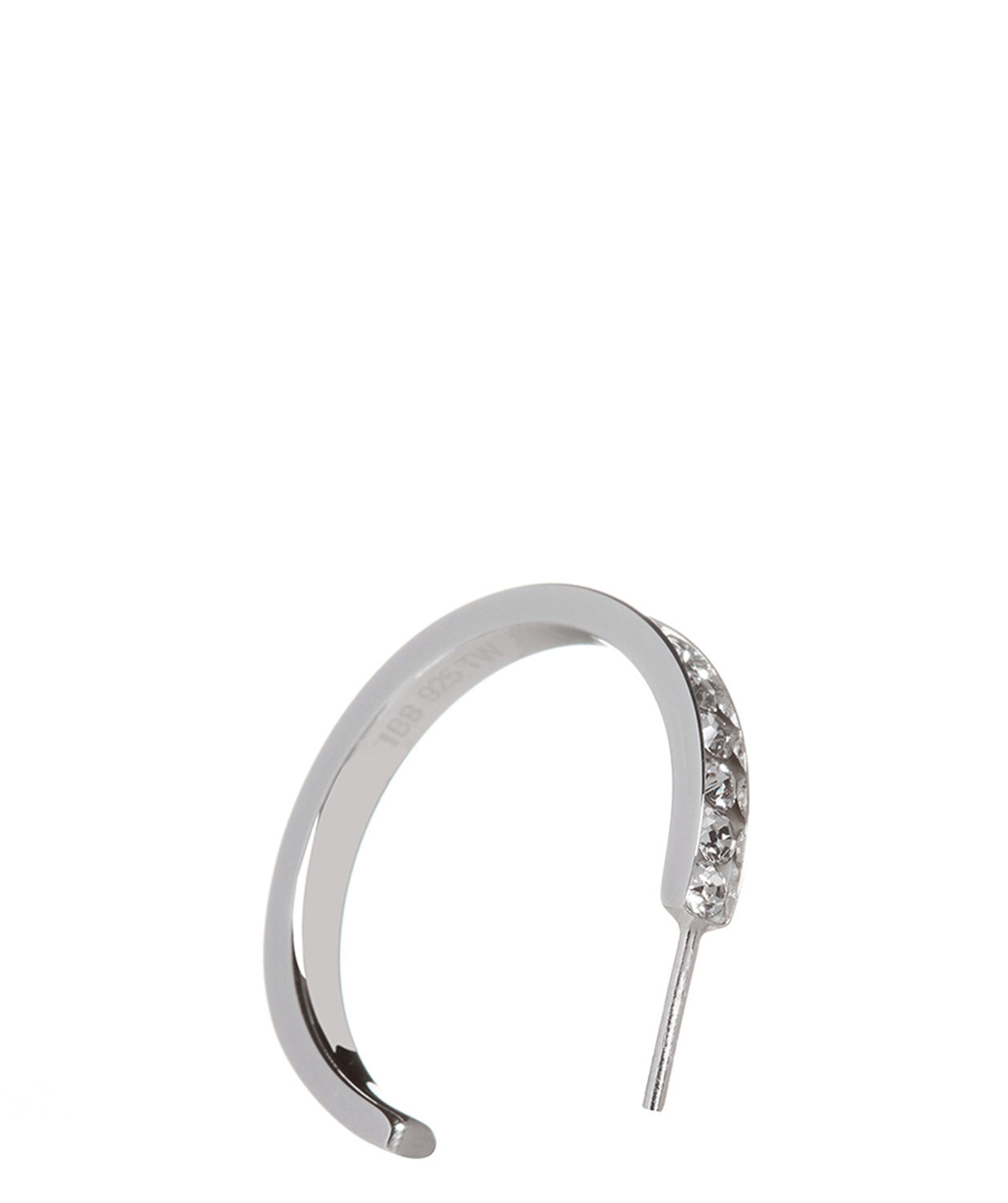 Gift Packaged 'Sekani' Sterling Silver & Crystal Hoop Earrings