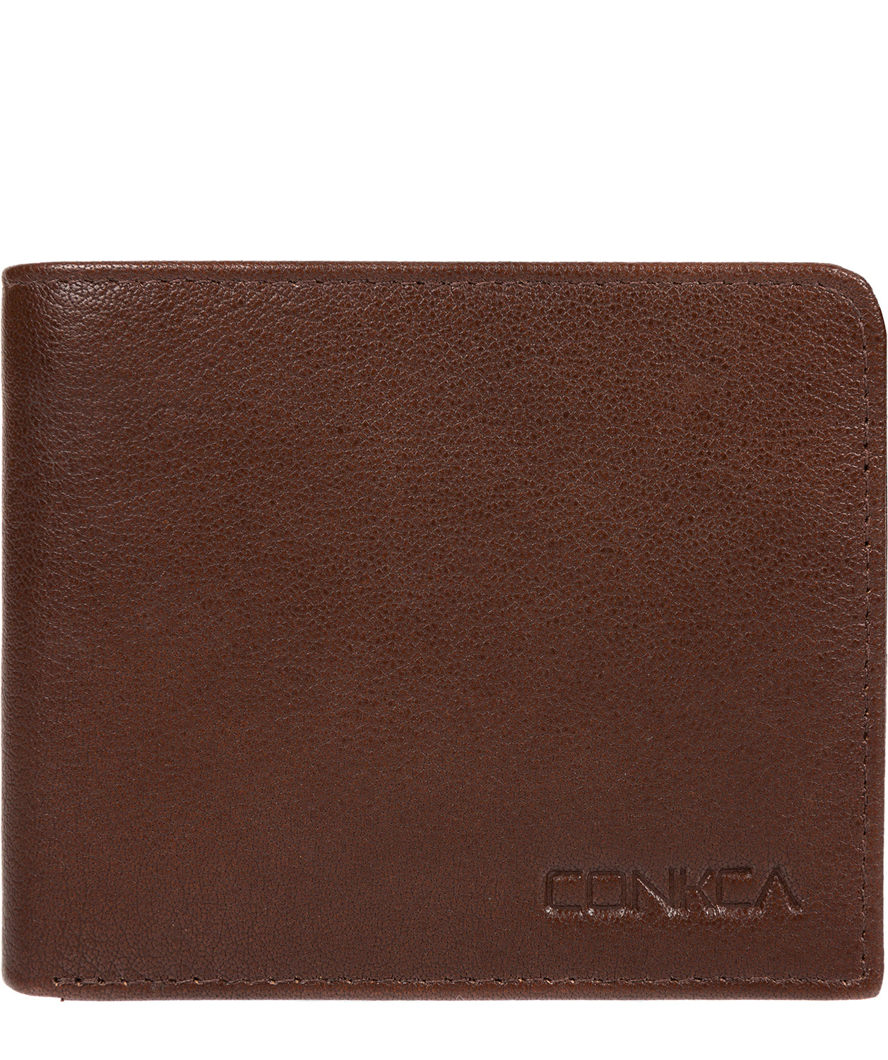 'Wolfgang' Russet Brown Leather RFID Wallet