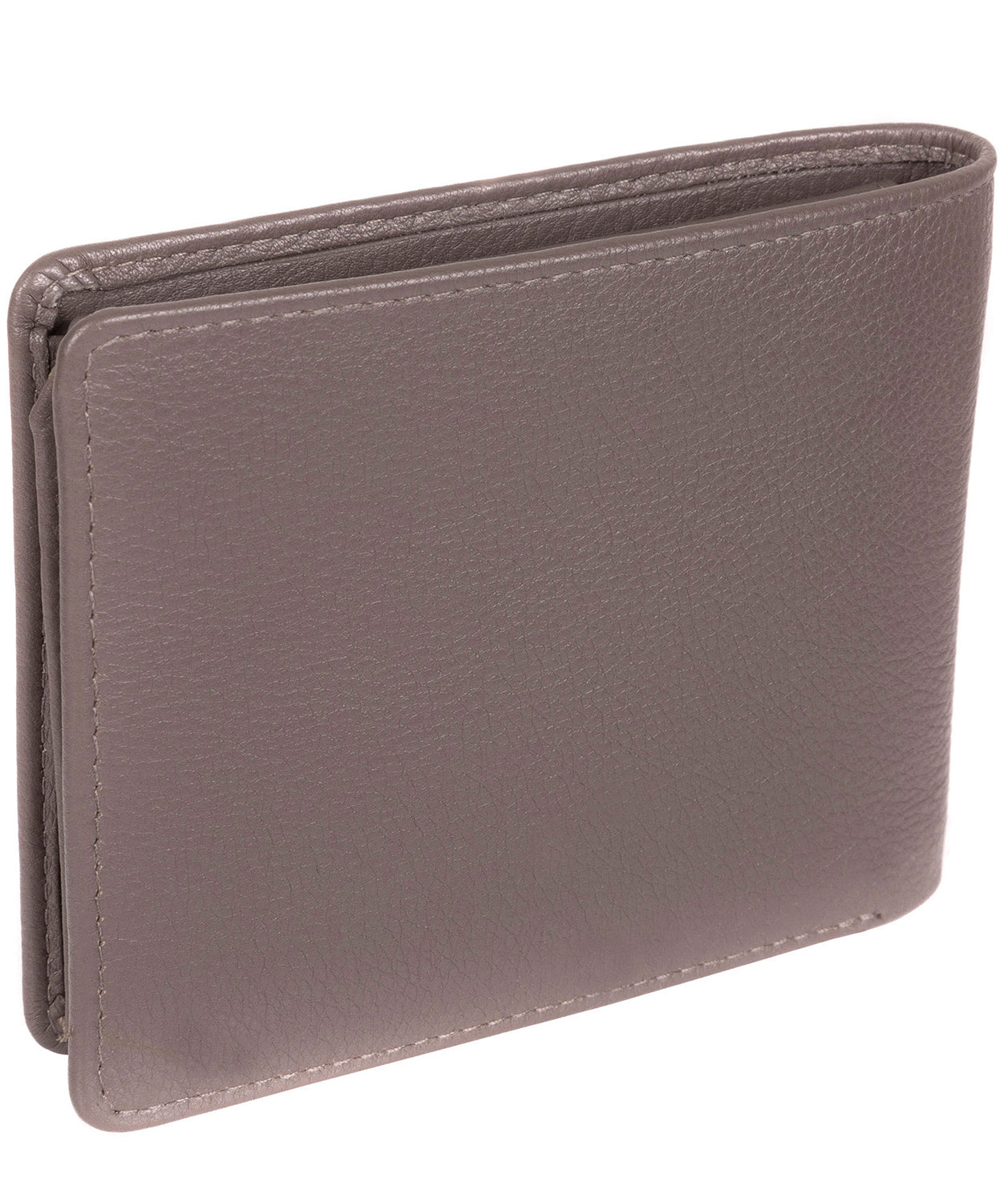 'Carter' Taupe Grey Leather 12-Card Wallet