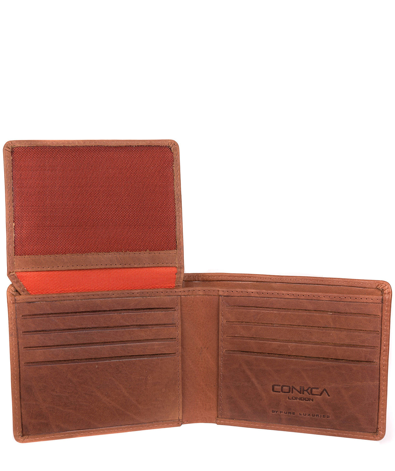 'Carter' Brown Leather 12-Card Wallet