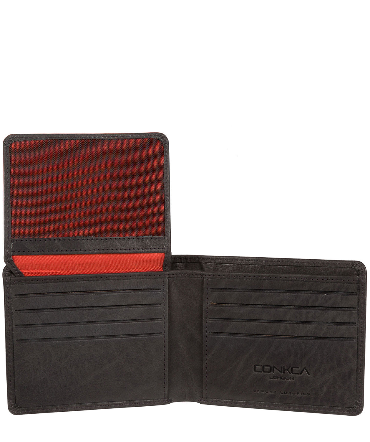 'Carter' Dark Navy Leather 12-Card Wallet image 5