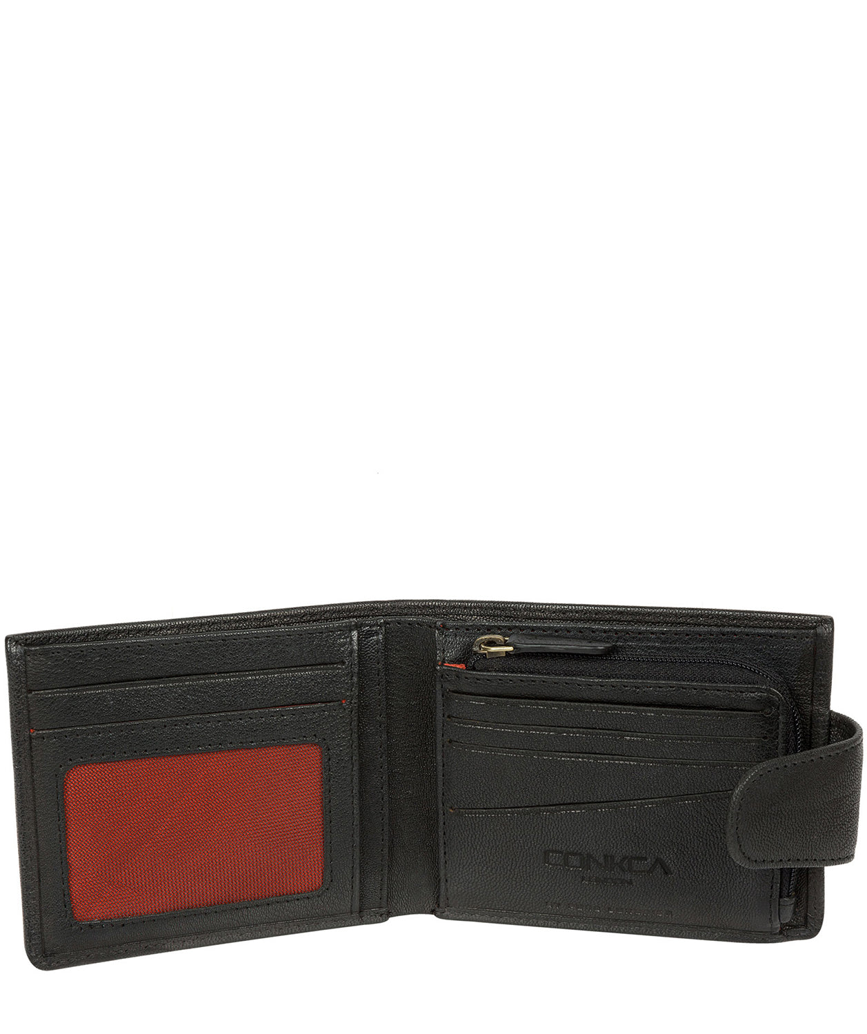 'Boris' Black Bi-Fold Leather Wallet