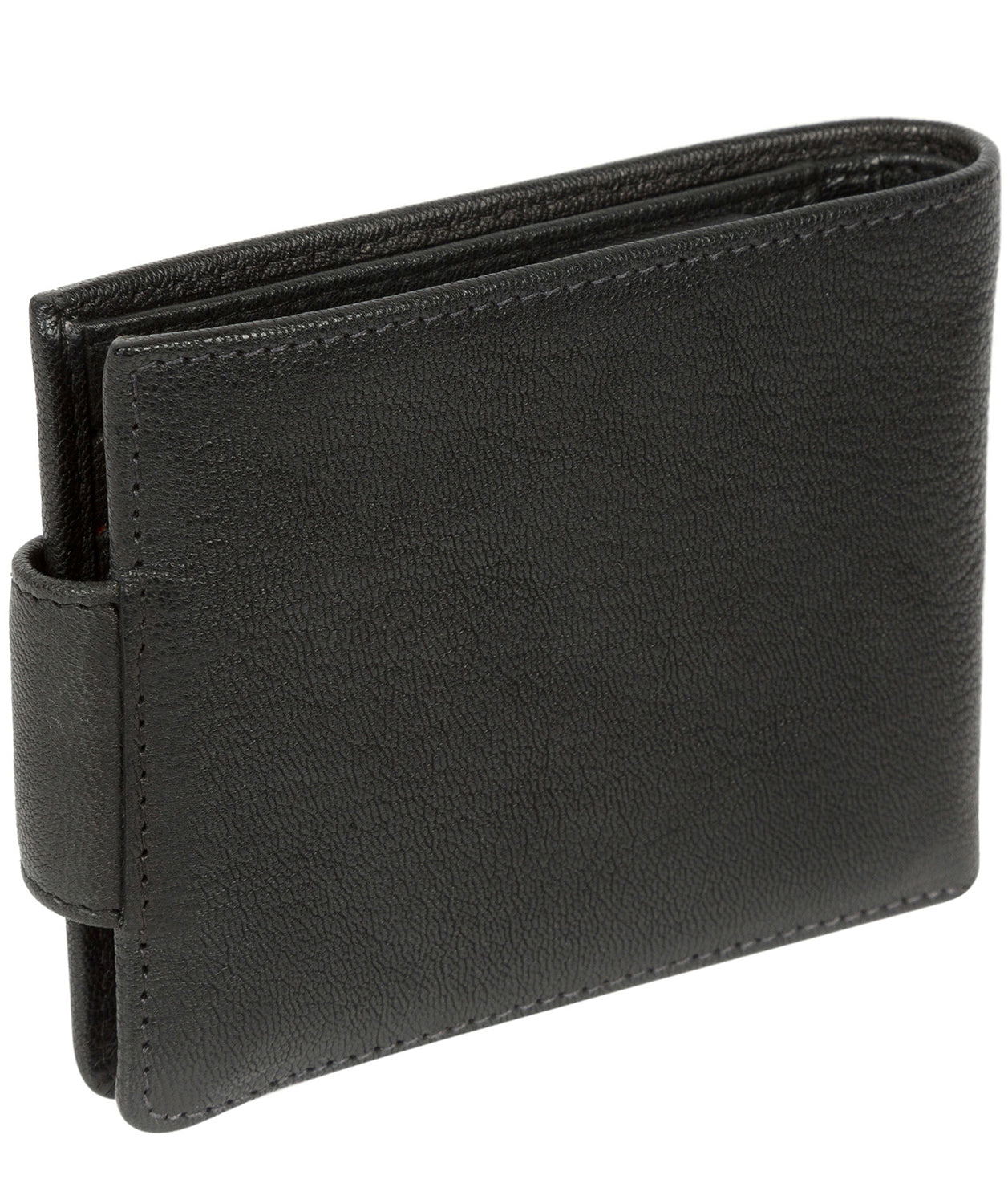 'Boris' Black Bi-Fold Leather Wallet